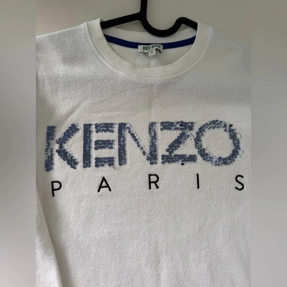 Kenzo White Women Sweatshirt Sz S